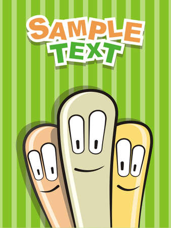 Funny cartoon aliens head. Vector illustration.のイラスト素材