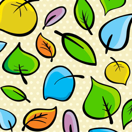 Background of colorful leaves のイラスト素材