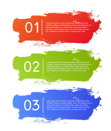 Brush Strokes Infographics Options Banner Royalty Free Vector