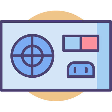 Vector outline icon illustration of power supplyのイラスト素材