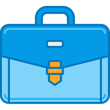 Flat vector icon illustration of a briefcase. Business service concept for story highlights cover.のイラスト素材