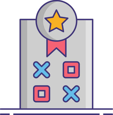 Line vector icon of brand strategy. Illustration of tactical board. Social media agency concept.のイラスト素材