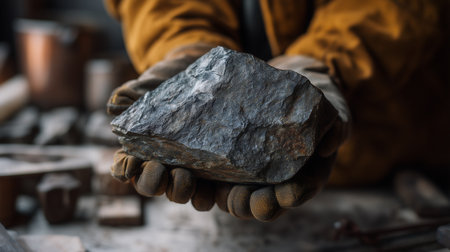 Close-up of a worker pouring cement from a concrete mixer.の素材