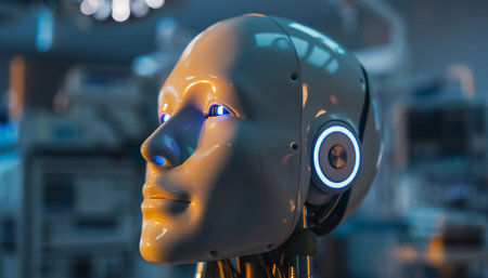 Robot artificial intelligence machine learning and machine learning for future of human life.の素材