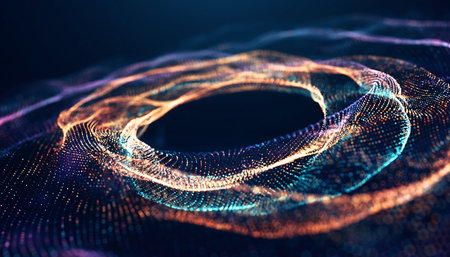 Abstract polygonal space low poly dark background with connecting dots and lines. Connection structure. 3d renderingの素材