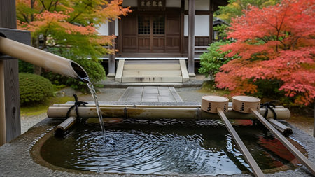 Japanese garden in Kyoto, Japanの素材