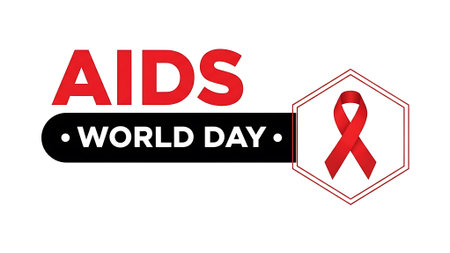 AIDS Awareness Red Ribbon. Vector Illustration. World Aids Dayの素材