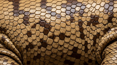 A textured surface with a snake skin pattern on a piece of furniture.の素材