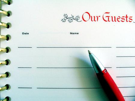 guest bookの写真素材