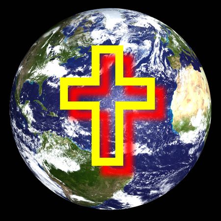 Cross/Earthの写真素材