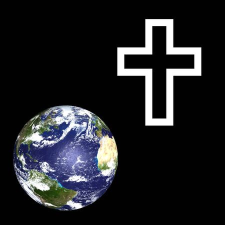 Cross/Planet Earthの写真素材