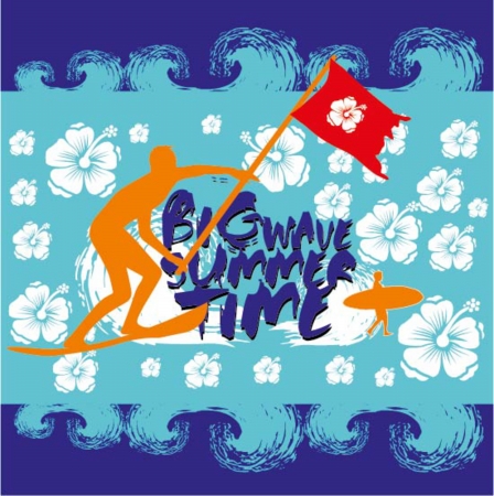 pacific surfer champion club graphic designのイラスト素材