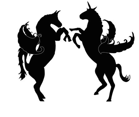 rearing up horse fine vector artのイラスト素材