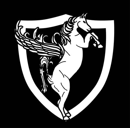rearing up horse fine vector artのイラスト素材