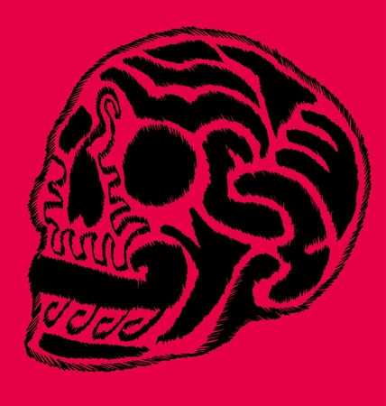 tattoo tribal mexican skull vector artのイラスト素材