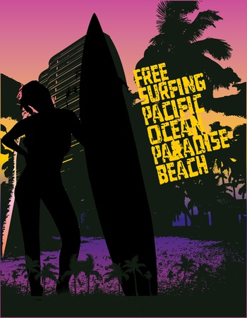 pacific ocean paradise beah volley vector artのイラスト素材