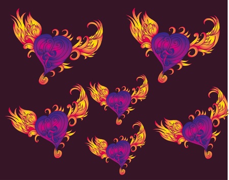 tribal tattoo hand drawing heart vector artのイラスト素材