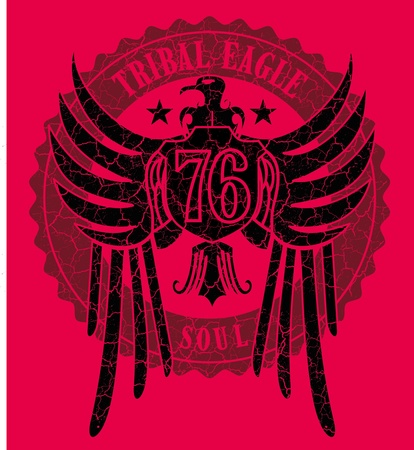 tribal tattoo eagle vector artのイラスト素材