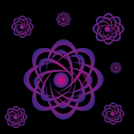 black background atomic design artのイラスト素材