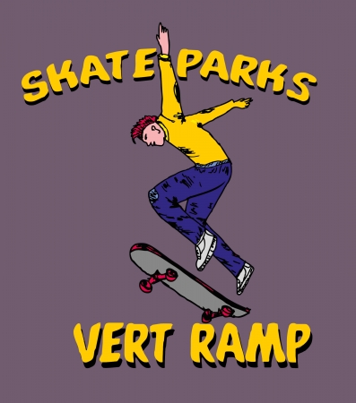 urban skate spirit artのイラスト素材