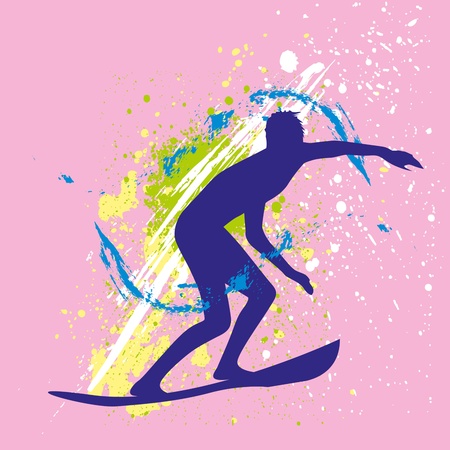 pacific surfer chamipon club graphic designのイラスト素材