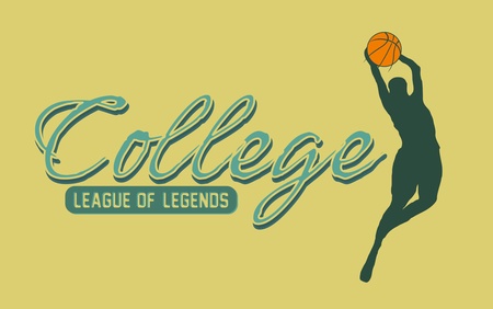 college basketball sports artのイラスト素材