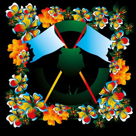 flower and peace artのイラスト素材