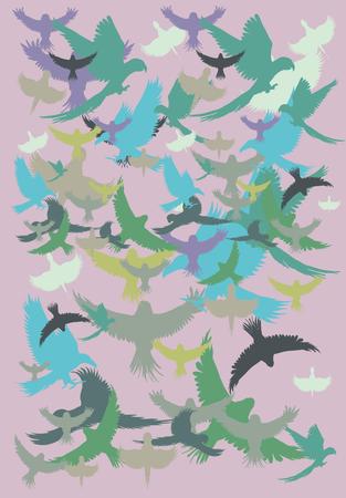 tattoo tribal birds vector artのイラスト素材