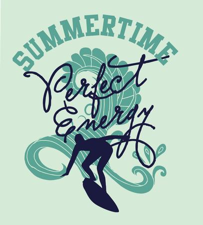 pacific surfer chamipon club vector graphic designのイラスト素材