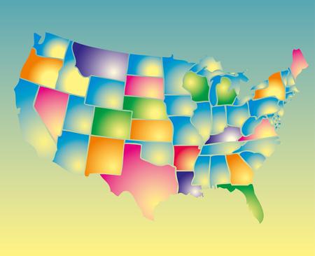 american map eps8 vector artのイラスト素材