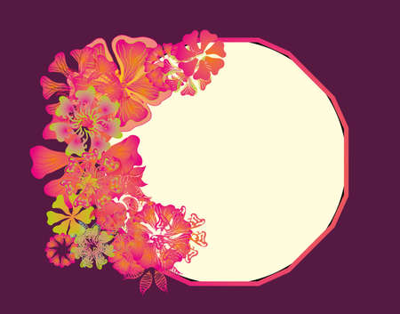 floral text box vector artのイラスト素材