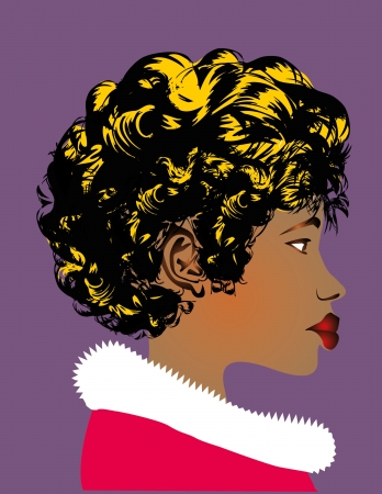 erotic pin-up girl portrait vector artのイラスト素材