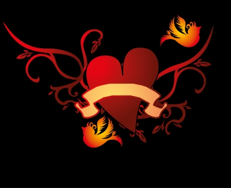 tattoo tribal birds frame vector artのイラスト素材