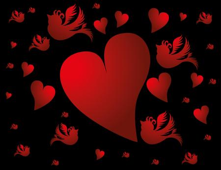 tattoo tribal birds frame vector artのイラスト素材