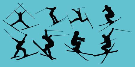 freestyler winter sports skier artのイラスト素材