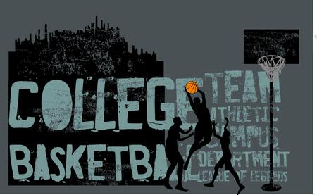 college basketball sports artのイラスト素材
