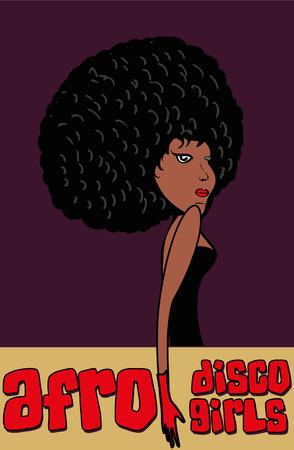 afro disco girls artのイラスト素材