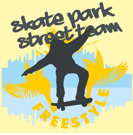 urban skate spirit のイラスト素材