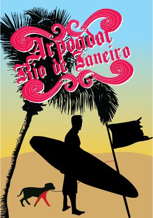 pacific surfer champion club graphic designのイラスト素材