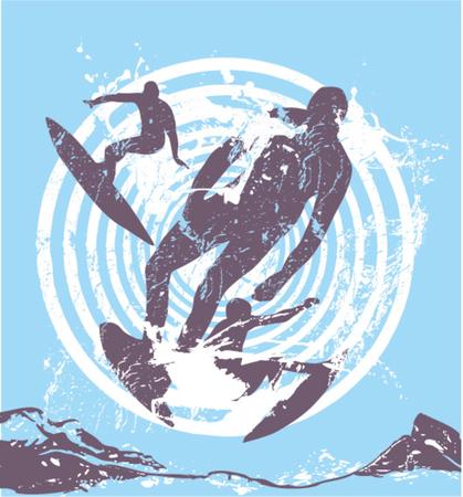 pacific surfer champion club graphic designのイラスト素材