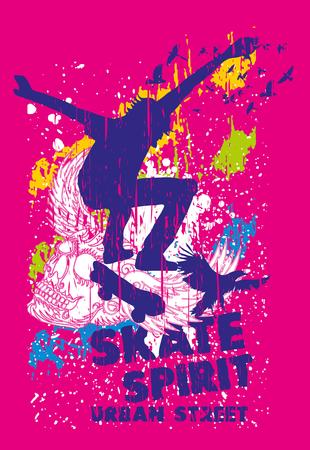 urban skate spirit vector artのイラスト素材