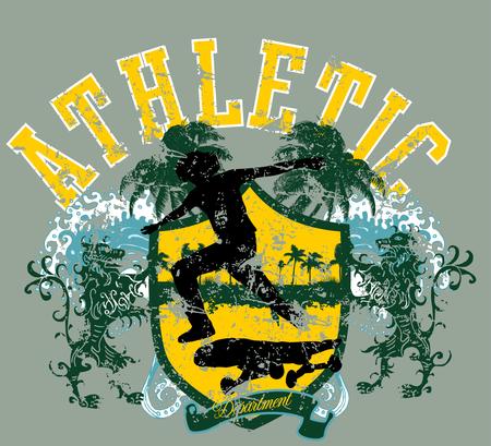 urban skate spirit vector artのイラスト素材