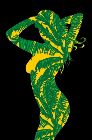 palm beach samba girls vector artのイラスト素材