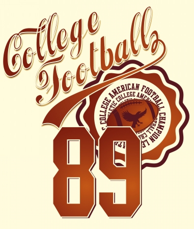 american football college vector artのイラスト素材