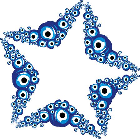 blue amulet line vector artのイラスト素材