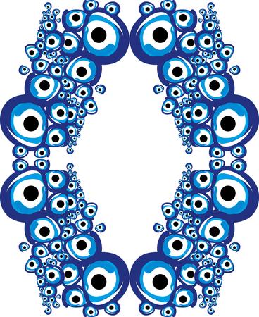 blue amulet line vector artのイラスト素材