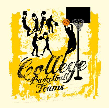 college basketball sports vector artのイラスト素材