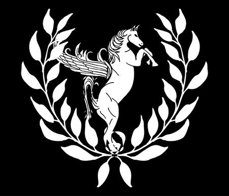black and white horse vector artのイラスト素材