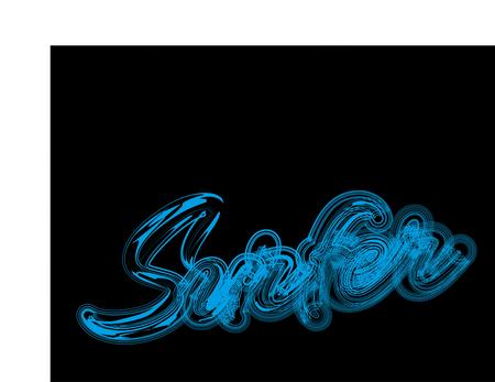 pacific surfer chamipon club vector graphic designのイラスト素材