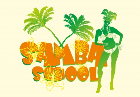 palm beach samba girls vector artのイラスト素材